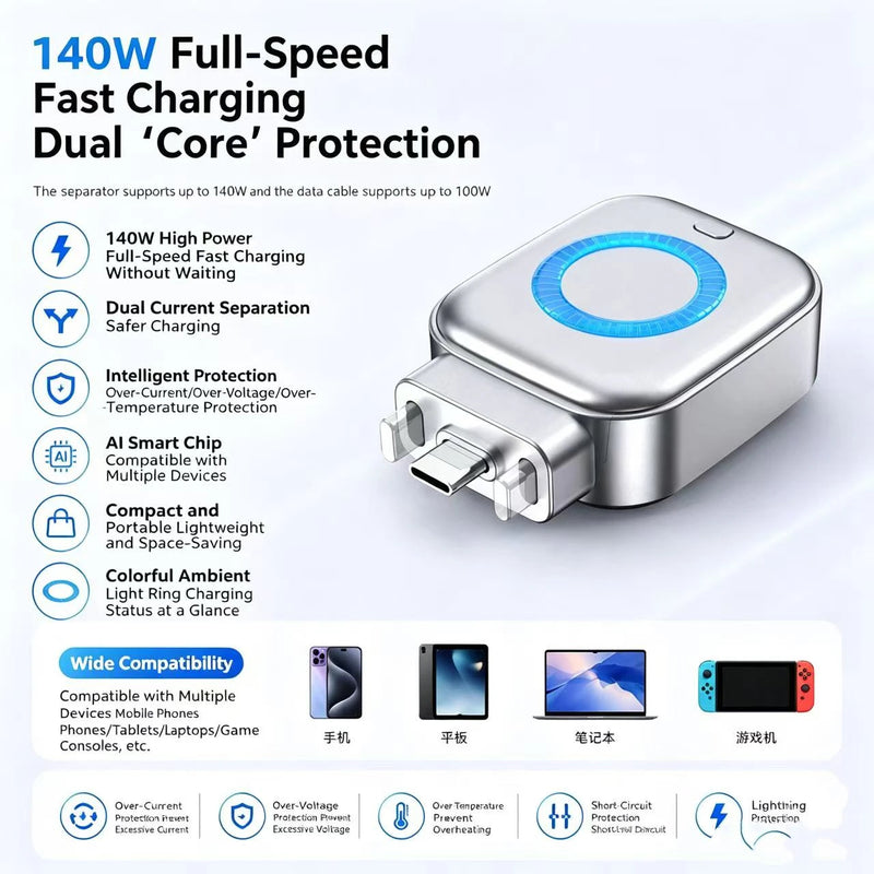 USB-C Auto Eject Charging Adapter