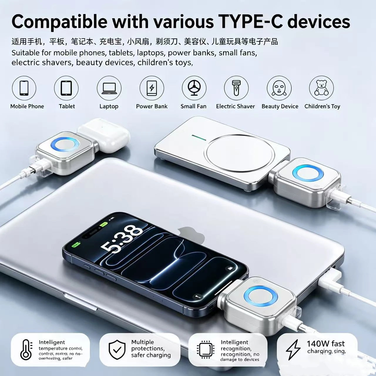 USB-C Auto Eject Charging Adapter